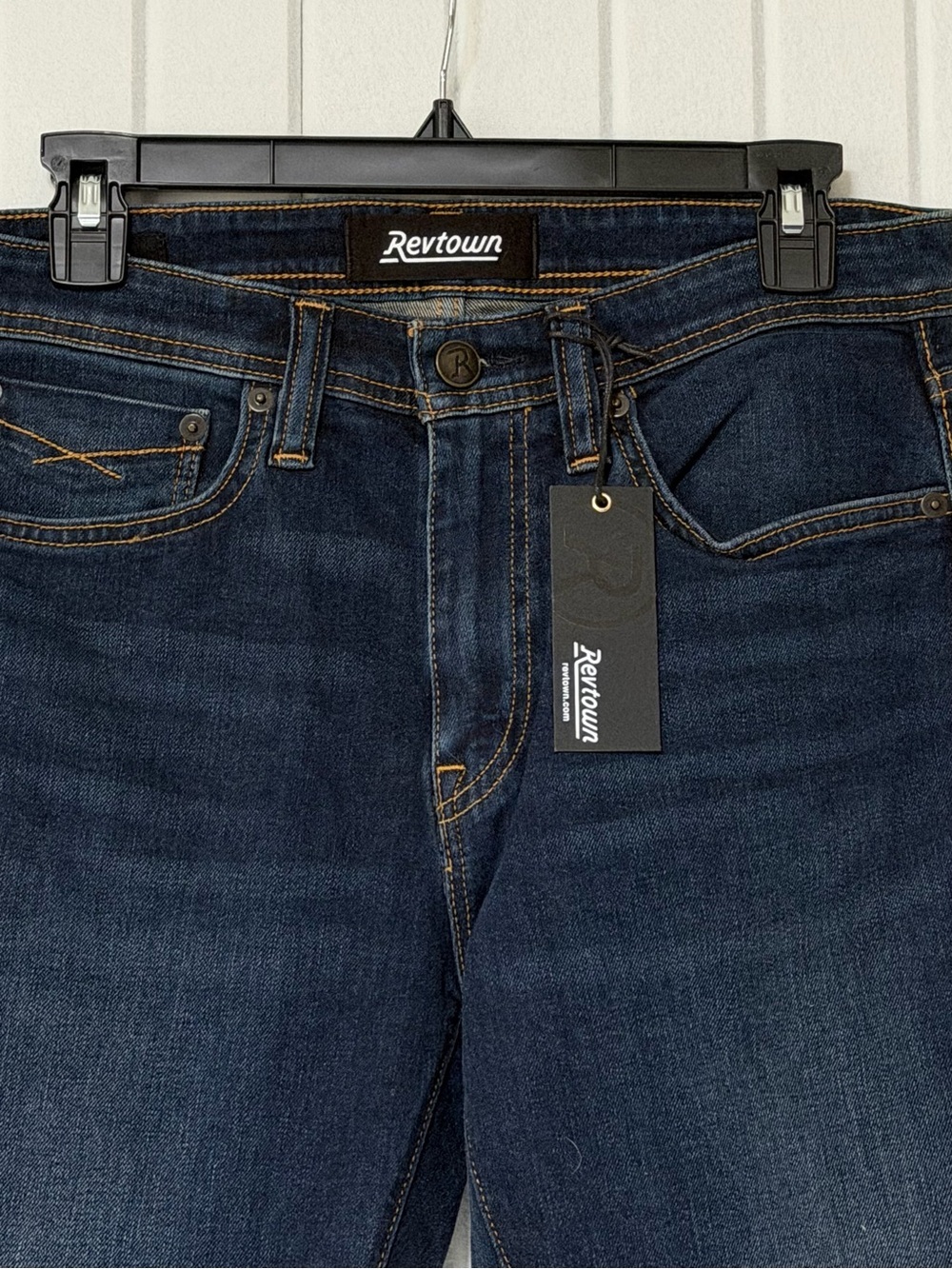 Men's REVTOWN AUTOMATIC JEANS Washed Indigo NWT 30x30 - Picture 3 of 7